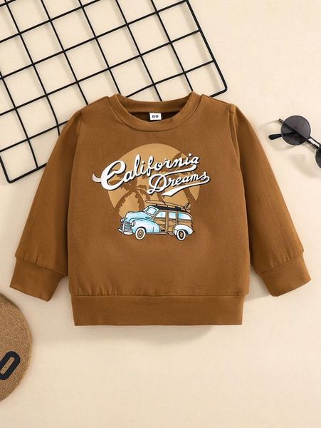 

baby car and tropical print sweatshirt she, Black