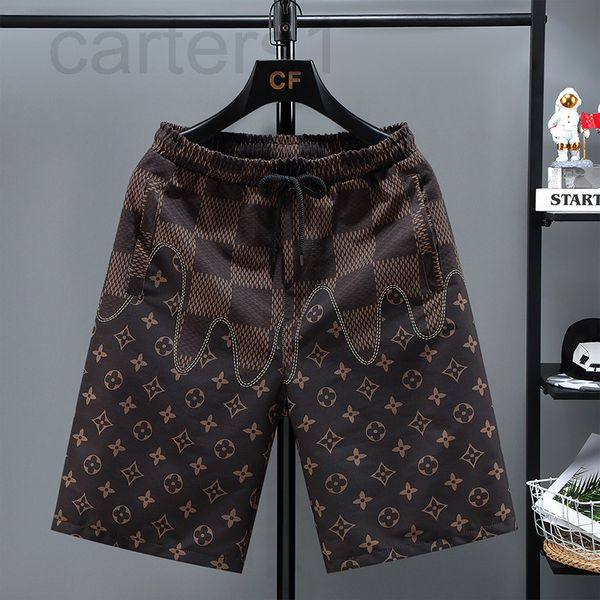 

men's pants designer 2022 new men's summer shorts youth print fashion loose thin straight tube non ironing casual pants trend ne9p, Black