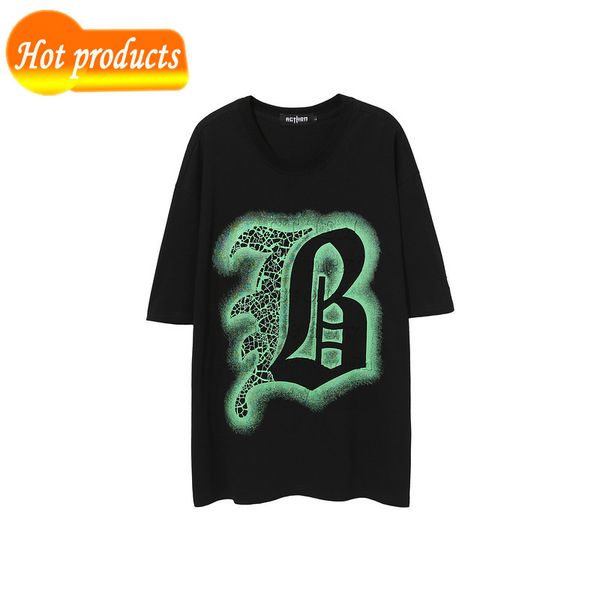 

factory direct selling tide brand clothes wholesale 2022 men's short sleeve summer t-shirt, White;black