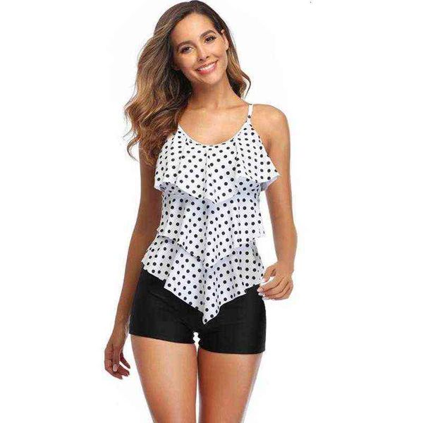

high printed ruffled waist swimsuit bikini bikini swimsuit, White;black