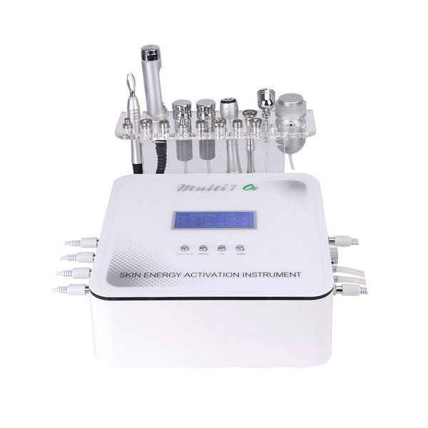 Beauty Equipment RF No Needle Mesotherapy Skin Rejuvenation Instrument Microcurrent 7In1 Beauty Machine Galvanic Oxygen Cooling Microdermabrasion