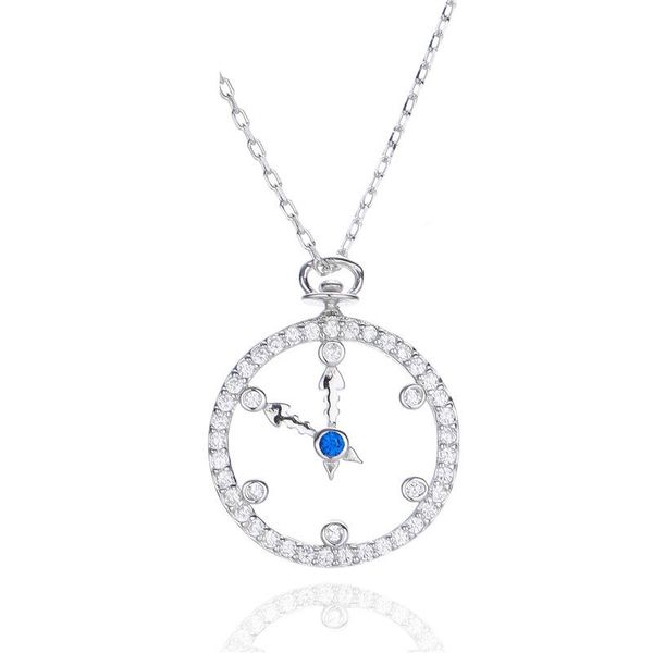 Correntes Sterling Silver Colar Pinging for Women Time Feminino Relógio de Moda 925 Jóias de Jóias