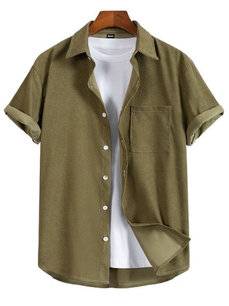 

romwe guys pocket front shirt without tee h3jd#, White;black