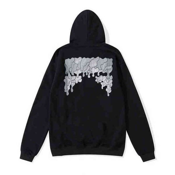 

offs classic mens luxury sweatshirts fashion brand hoodie designers letter pullover back oil paint arrow x men women t shirt hoodies jacket, Black