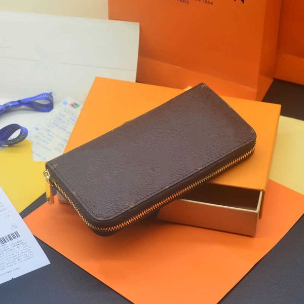 

2022 fashion designer wallets france plaid style luxurys mens wallet designers long zipper leather purse women wallets with box, Red;black