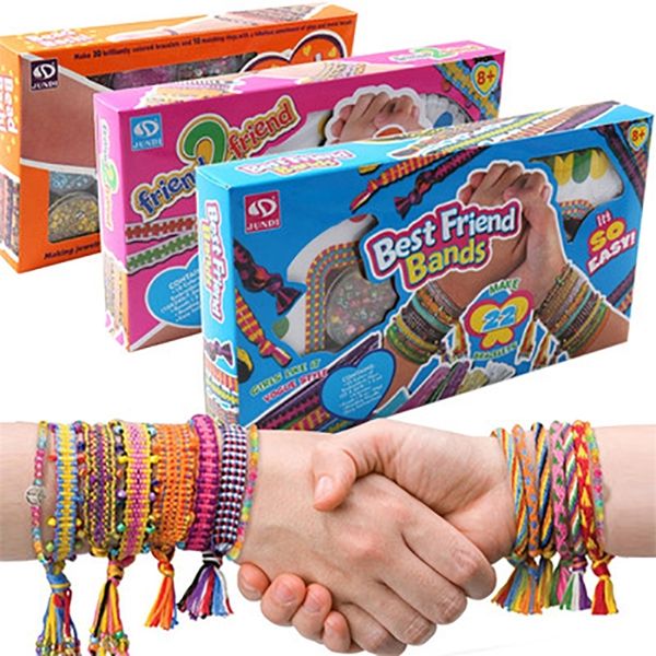 Kinder DIY Perlen geflochtenes Armband Handschnur Herstellung von Schmuckspielzeug für Mädchen Geburtstagsgeschenk 220428