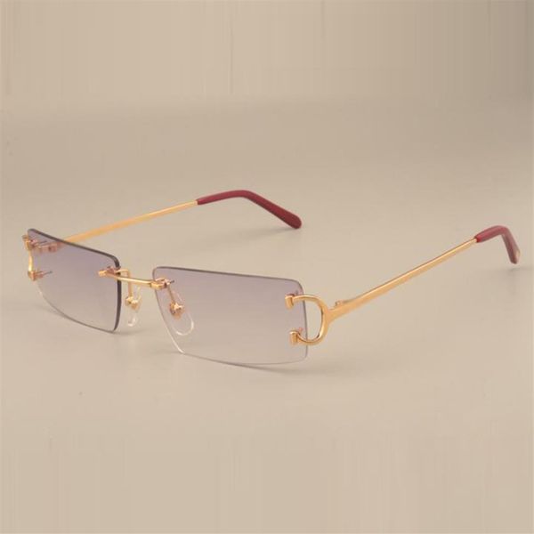

plain sunglasses 4193827 with small rectangle lenses and metal big c arms318w, White;black