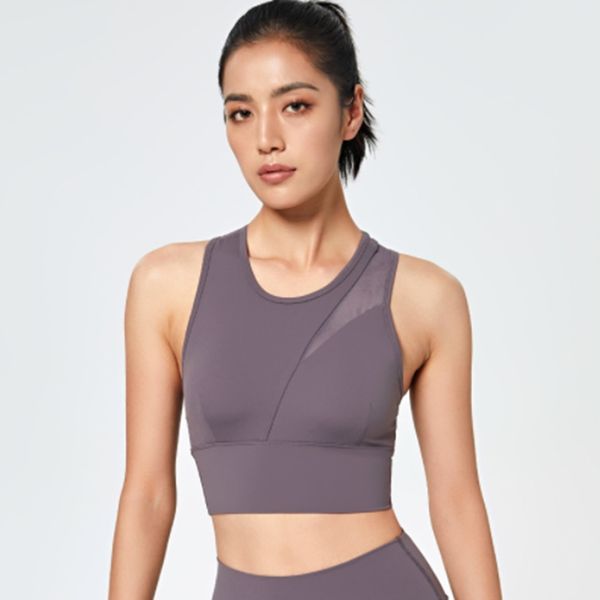 

bra align lu new female yoga solid color nude sports waist tight fitness loose jogging lmug, White