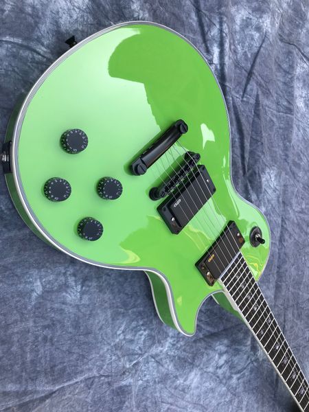 

ebony fingerboard inlays skeleton electric guitar fingerboard emg pickup*2 green