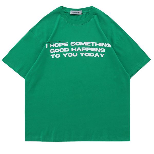 

oversized t-shirt letters print cotton o-neck fashion men's clothing harajuku summer short sleeve streetwear men's t-shirt, White;black