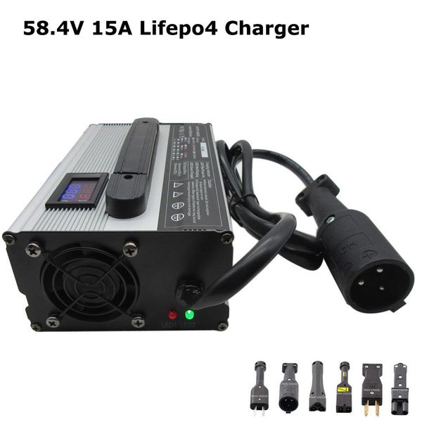 

900w 48v lifepo4 battery charger 58.4v 15a golf cart ezgo electric bike bicycle rv forklift charger rxv txt crowfoot