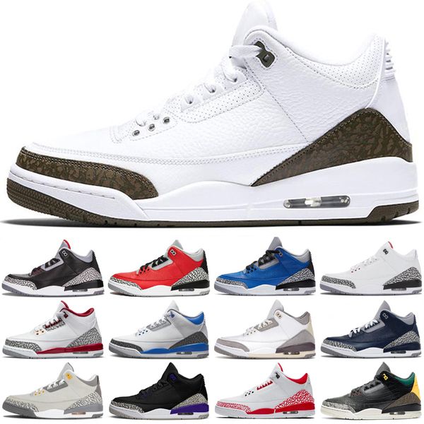 

2022 jumpman 3 men basketball shoes 3s pine green unc georgetown black rust pink fire red denim cement men sneakers trainers eur 40-47