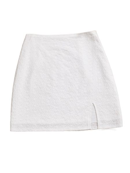 

zipper side split hem schiffy skirt e1bf#, Black