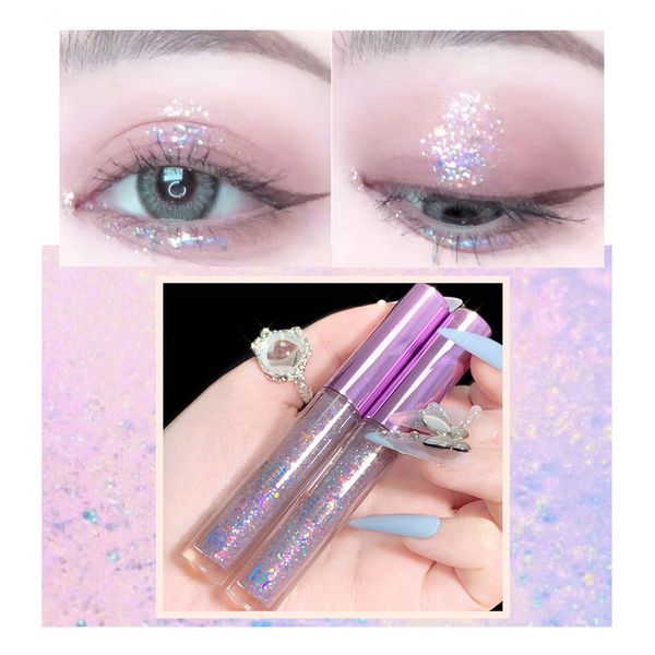 

liquid eye shadow magnifying eye makeup pearl sequins 04# taro powder purple 1pc