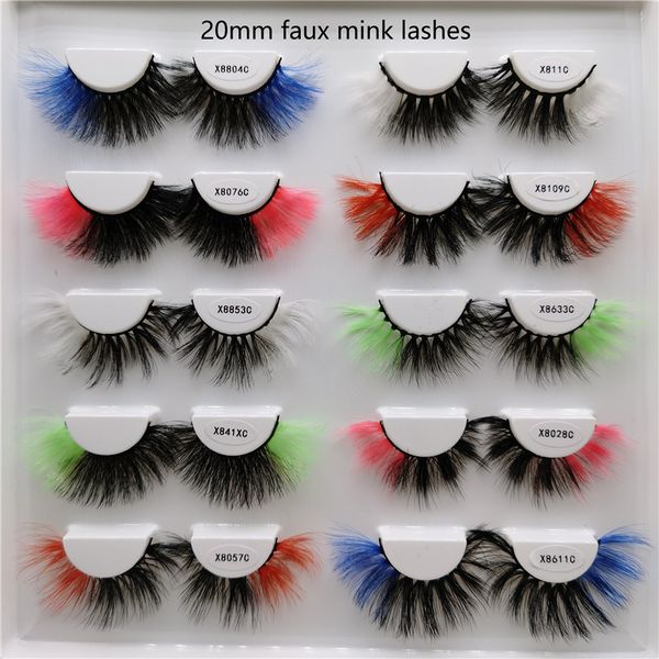 

3d color false lashes natural long colorful eyelashes dramatic makeup fake lash party colored lashes