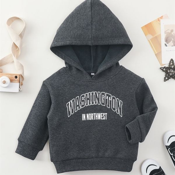 

baby letter graphic hooded thermal sweatshirt she, Black