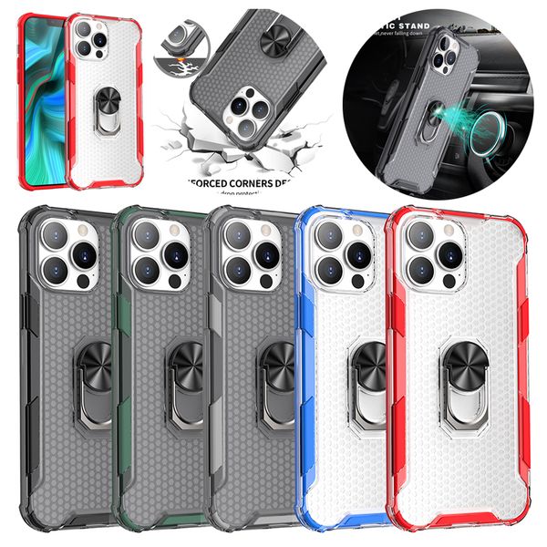 

ring bracket phone cases for iphone 13 12 11 pro max mini xsmax xr xs x 8 7 6 plus shockproof clear multifunction kickstand magnetic car mou