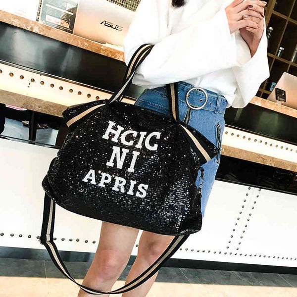

designer handbags women's bag sequin handbag fashion letter tote bag trend single shoulder messenger