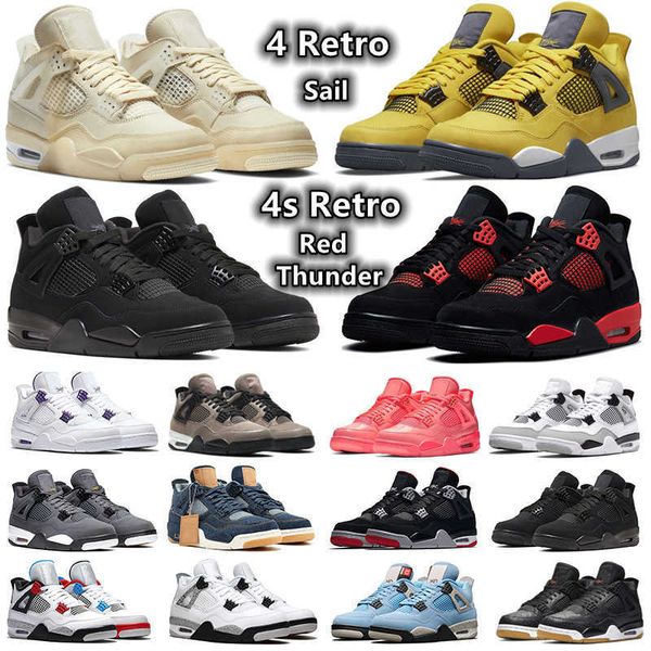 

jumpman 4 4s men women basketball shoes zen master infrared black cat sail lightning red thunder university blue lightning white oreo mens