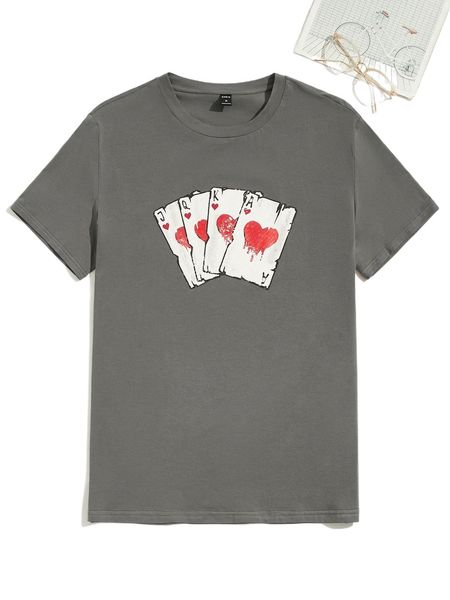 

men graphic print tee c9n2#, White;black