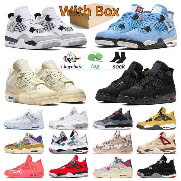 

jumpman 4 basketball shoes 4s black cat mens women trainers military university blue white oreo sail sports sneakers