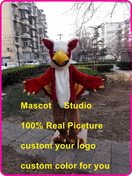 rosso scuro grifone mascotte grifone costume costume personalizzato personaggio grafico mascotte costume di carnevale anime kits41595