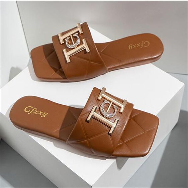 

big size 37-42 womens sandals slippers fashion rhinestone female footwear light flat ladies slides summer women beach shoes zapatillas mujer, Black