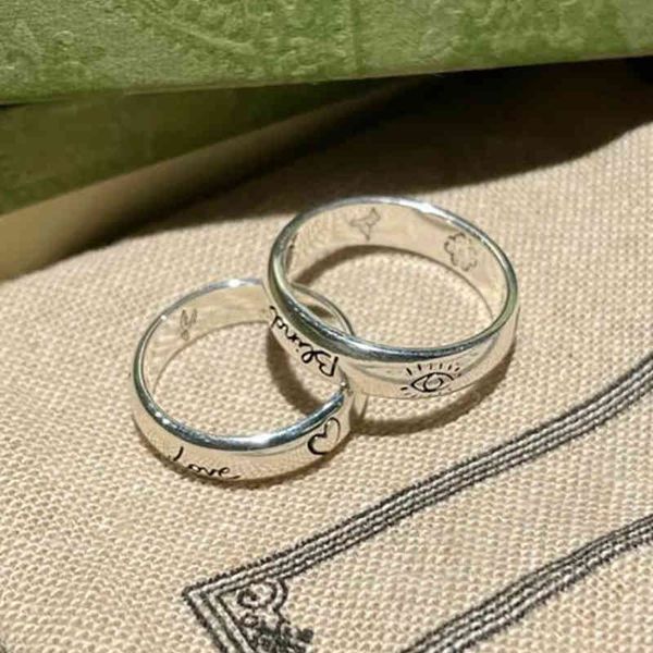 

designer ring luxury fashion charm rings men's and women's temperament couple ring quality jewelry gift, Silver