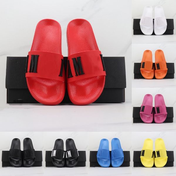 

designer sandals luxury slippers women slides flat slide ladies beach sandal summer genuine leather multicolor shoes size 36-45, Black