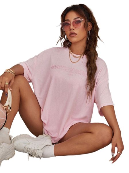 

letter graphic drop shoulder tee g4ja#, White