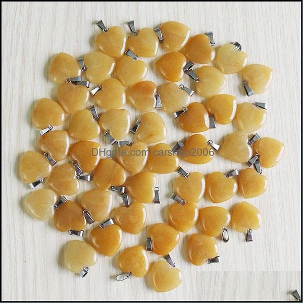 

pendant necklaces pendants jewelry charms natural yellow jades stone love heart bead 20mm for necklace ma dhtaj, Silver