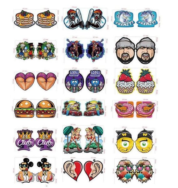

newly designed special-shaped bag 3.5g sharks cake blue cherry frenzy die cut irregular unique shape mylar bags edibles packaging packs