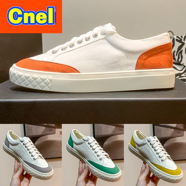 

2022 fashion cnel 22ss wmns lace-up suede canvas sneaker casual shoes designer women sneakers orange yellow grey purple green black suede wo