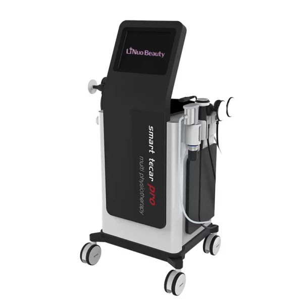 

multi-functional beauty equipment 6in1 smart tecar pro shockwave ed erectile dysfunction therapy body pain removal shock wave machine, Black;white