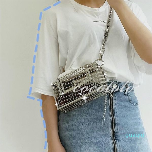 Designer INS Hollow Out Clutch Bag Bird CageMetal Cage Mädchen Top-Griff Taschen Geldbörse Mode Party Tasche Abendtasche