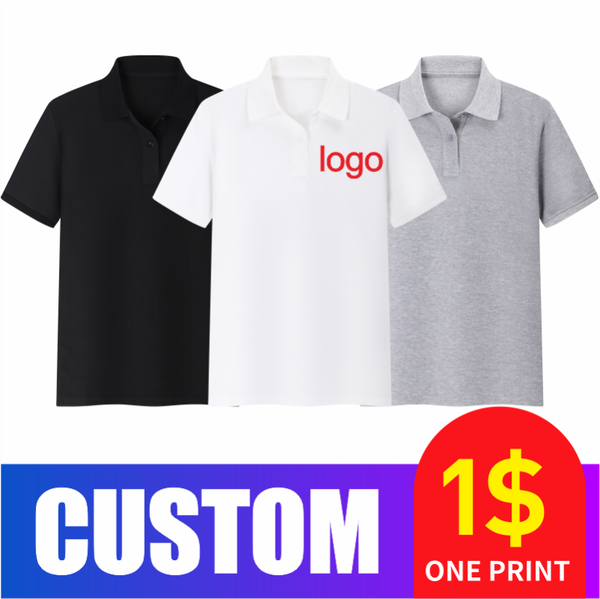 

men's polos shirt men's and women's customized short-sleeved personal group logo embroidery shirtmen's men'smen&#03, White;black