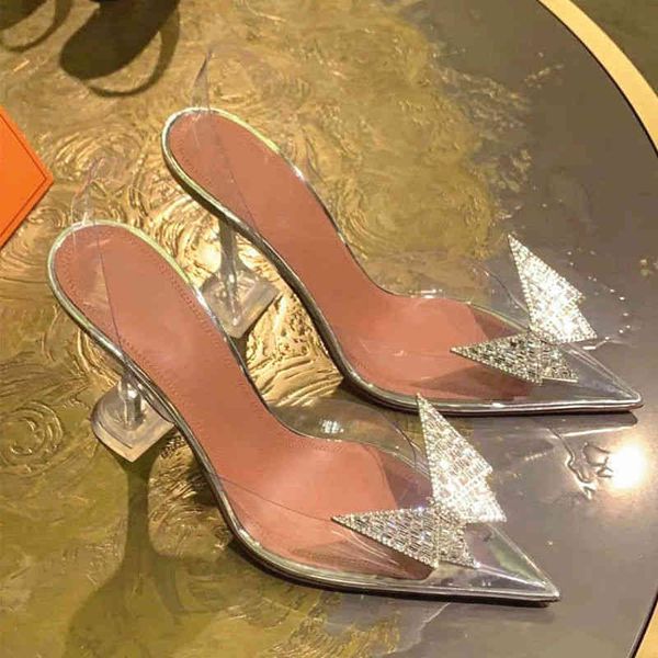 

dress shoes sandal girl spring pointed thin heel fairy wind baotou transparent butterfly wing high heels jjuv, Black