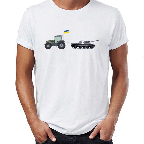 

men s t shirt st javelin ukraine tractor awesome artwork printed tee 220615, White;black
