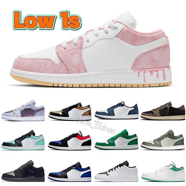 

jumpman 1 mens basketball shoes og unc 1s low cut designer women sports shoes obsidian paris chacigo trainers sneaker size 36-44 c88, White;red