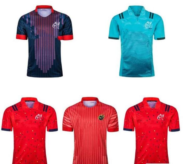 

2021 munster city league rugby jersey national team home court away game 17 19 black red green shirt uniform polo t-shirt fans version, Black;gray