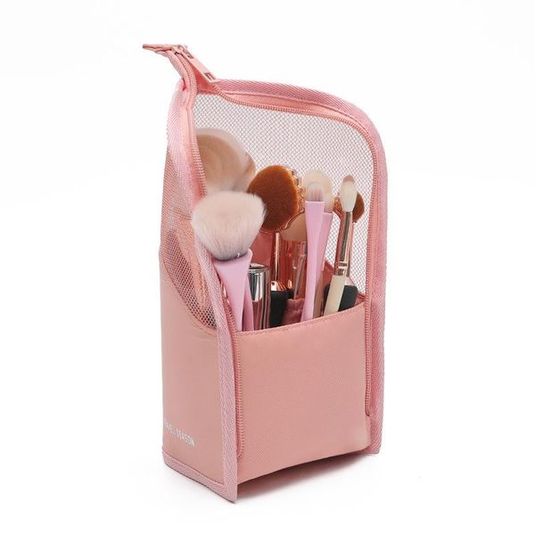 Kosmetiktaschen, modische Make-up-Aufbewahrung für Frauen, Make-up-Pinsel-Eimer, tragbare Tasche, einfaches Reise-wasserdichtes Geldbörsen-Design