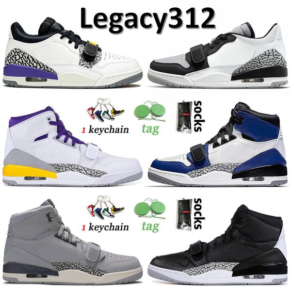 2023 New Jumpman Legacy 312 Scarpe da basket Low Lakers Light Smoke Grey Storm Blue Black Cement Just Don Billy Hoyle Chicago Red Mens Women Outdoor Sports Sneakers