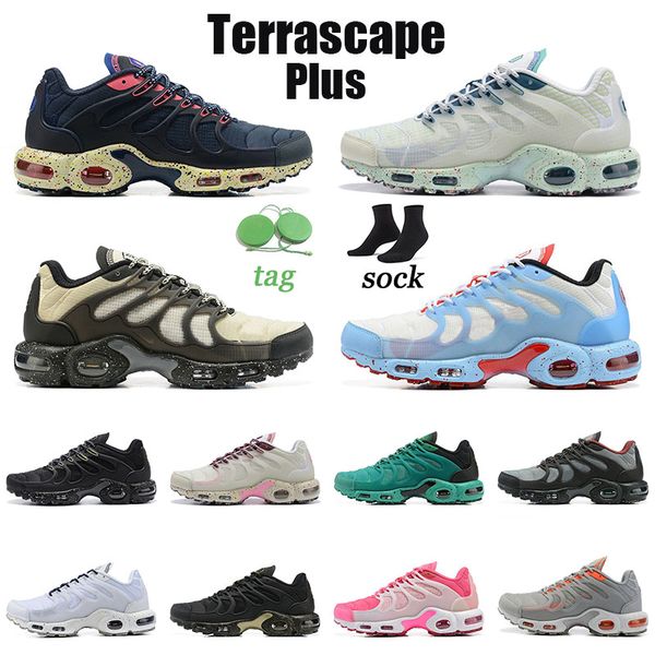 

tn plus terrascape original running shoes navy and peachy hues tan sail sea glass black lime sport mint green women men trainers pearl white, White;red