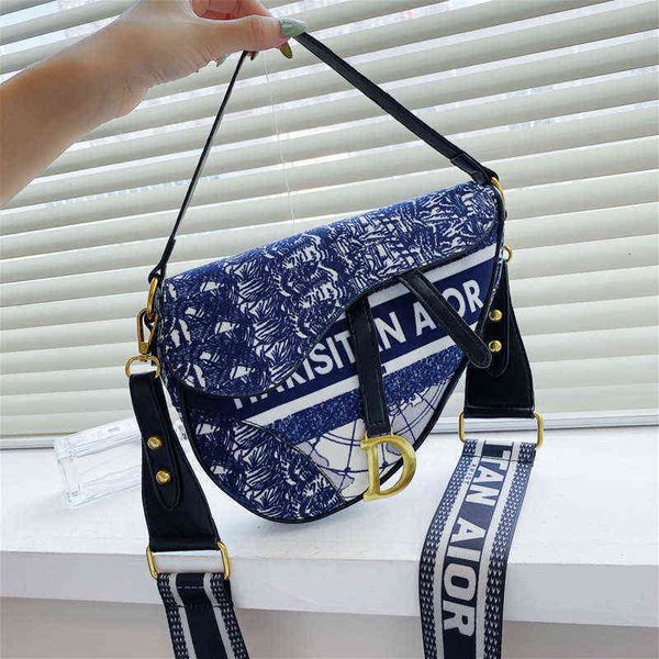 

highest quality 2022 designer bags bag female printed single shoulder wide womens genuine leather shoulder crossbody handbags wholesale