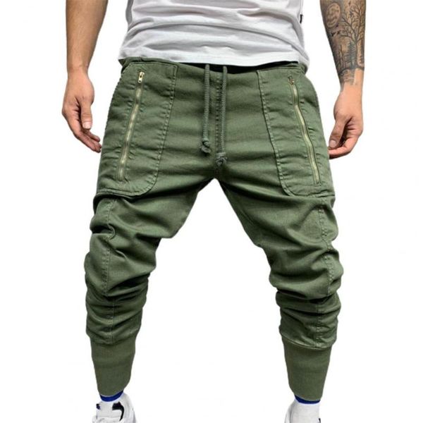 

men's pants male trousers close fitting men sweatpants all-match, Black