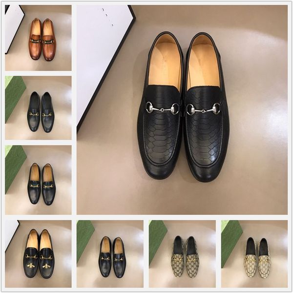 

luxury dress shoes mens fashion gamer loafers shoes for designer men horsebit suit real leather shoe woman classics, Black