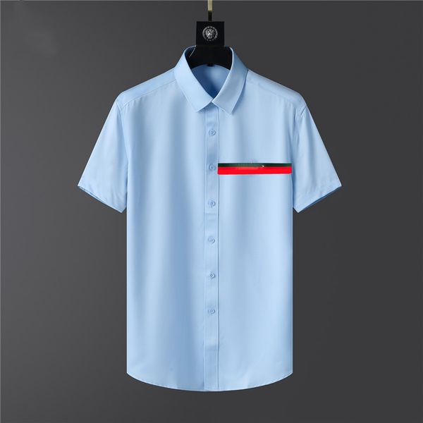 

2022 men's shirt luxury designer fashion high-end short sleeve business leisure brand letter printing spring slimming -3xl xcs1f, White;black