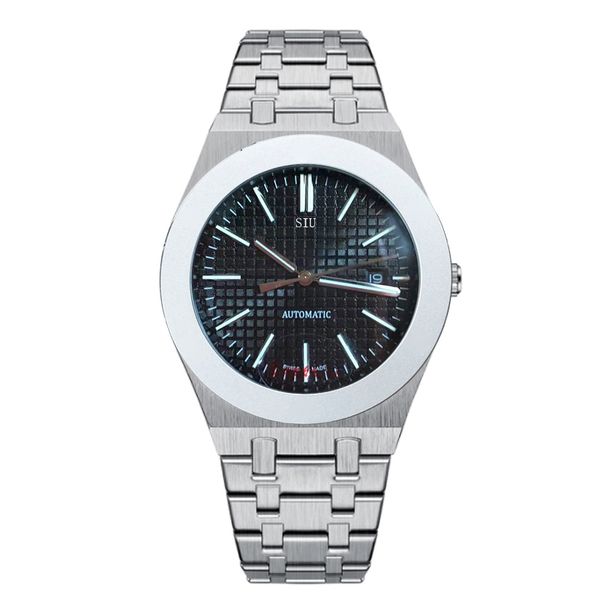 

2022 new automatic mechanical mens watches luxury men's wristwatch stainless steel watch clock montre de luxe, Slivery;brown