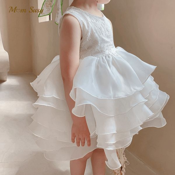 

baby girl princess lace tutu dress infant toddler girl vintage layered tulle vestido party pageant birthday baptism frocks 17y 220614, Red;yellow
