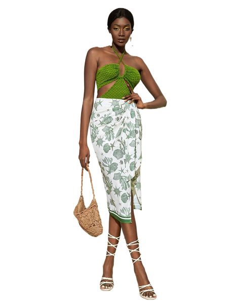 

newness halter neck criss cross cut out backless bodysuit 43il#, White